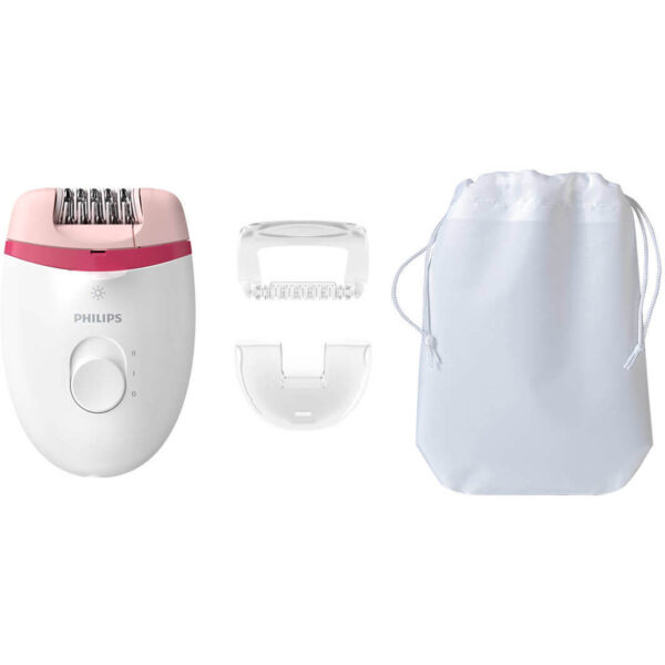 Epilator Philips Satinelle Essential BRE255/00, 2 viteze, Alb/Roz - Cod produs: 135428