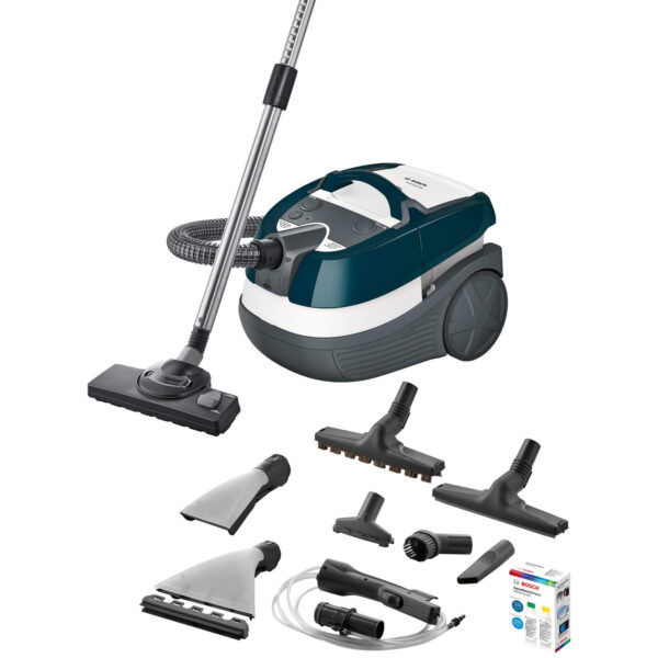 Aspirator cu spalare Bosch BWD41720, 2.5 L, Capacitate rezervor apa 5L, AquaWash&Clean, Curatare umeda si uscata, Filtru Epa, Perie Parchet, 1700 W, 68 kWh/an - Cod produs: 135930