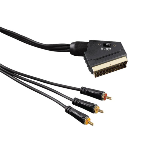 Cablu AV Hama 122163, SCART plug - 3x RCA plugs, 1.5m - Cod produs: 90368