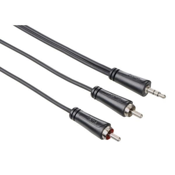 Cablu Hama 122296, 3.5mm Jack plug - 2X RCA plugs, 3m - Cod produs: 90104