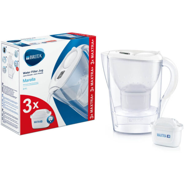 Cana flitranta Brita Marella, 2.4 L, Alb + 3 filtre Maxtra+ - Cod produs: 151875