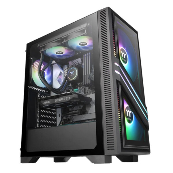 Carcasa Thermaltake Versa T35, RGB, Mid-Tower, fara sursa, ATX, Negru - Cod produs: 148774