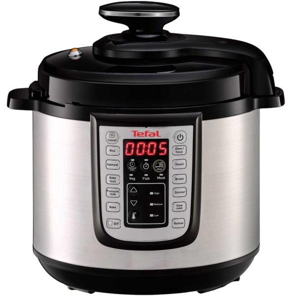 Oala sub presiune electrica multifunctionala Tefal One Pot CY505E30, 1200 W, 6 L, Negru/Argintiu - Cod produs: 139728