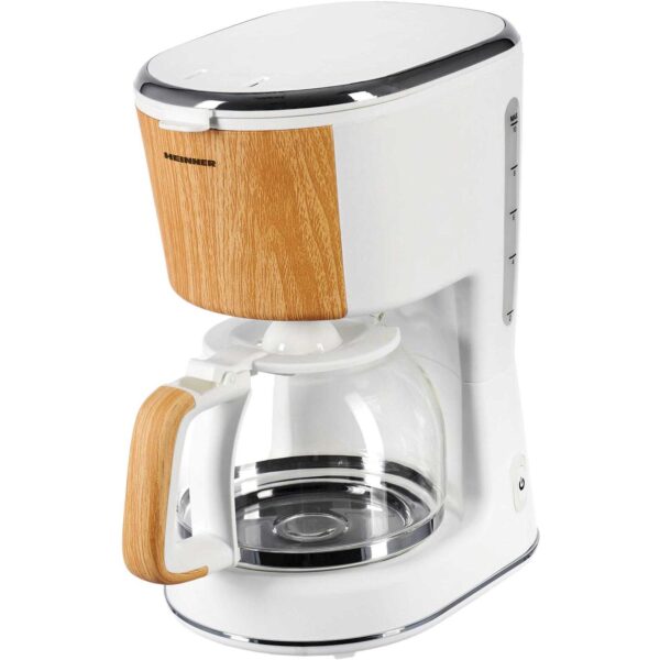 Cafetiera Heinner Soft Wood HCM-WH900BB, 900 W, 1.25 l, Alb/Maro - Cod produs: 141649