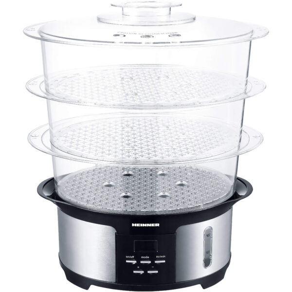 Aparat de gatit cu aburi Heinner HSA-1000XMC, 1000 W, 12 l, Argintiu - Cod produs: 95553