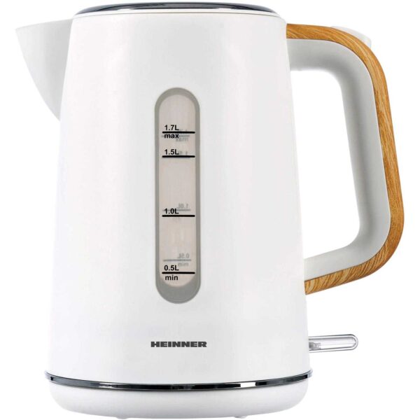 Fierbator Heinner Soft Wood HEK-WH2200BB, 2200 W, 1.7 l, Alb/Maro - Cod produs: 141650