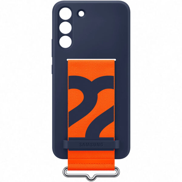 Husa de protectie Samsung Silicone Cover with Strap pentru Galaxy S22+, Navy - Cod produs: 150745