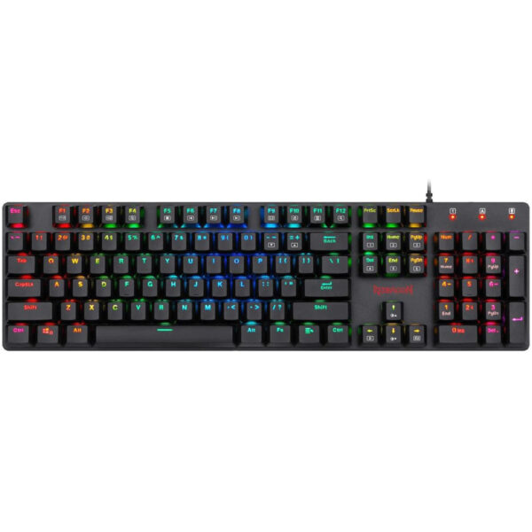 Tastatura gaming mecanica Redragon Shrapnel, Iluminare RGB, Blue Switch, Negru - Cod produs: 148512