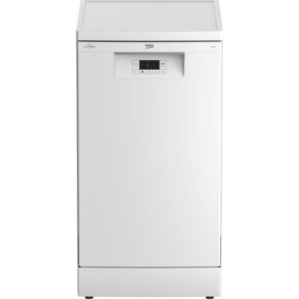 Masina de spalat vase independenta Beko BDFS15020W, 10 seturi, 5 programe, Hygiene Intense, Intensive 70°, Dozator glisant pentru detergent, Alb, Clasa E - Cod produs: 152464