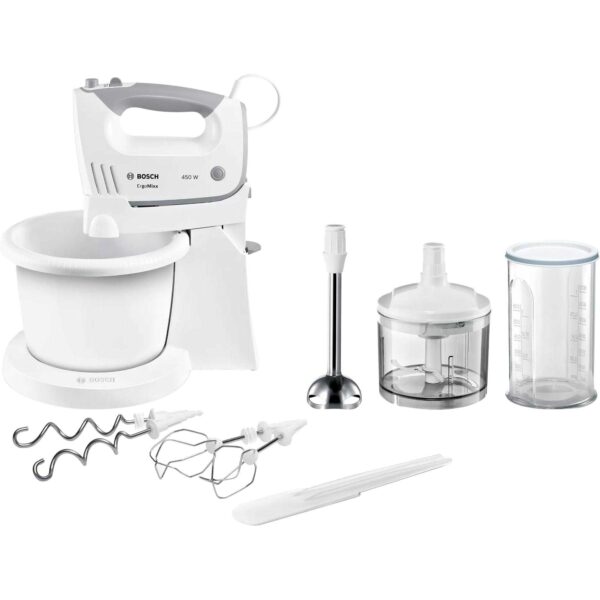 Mixer cu bol Bosch ErgoMixx MFQ36490, 450 W, 5 viteze + Turbo, Alb - Cod produs: 144769