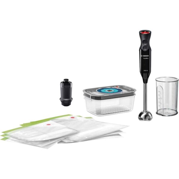 Mixer vertical Bosch ErgoMixx MS6CB61V1, 1000 W, 0.6 l, 12 viteze + Turbo, Negru - Cod produs: 144759