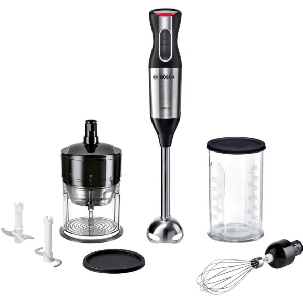 Mixer vertical Bosch ErgoMixx Style MS6CM6166, 1000 W, 0.6 l, 12 viteze, Negru/Argintiu - Cod produs: 139340