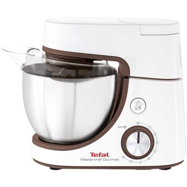 Robot de bucatarie Tefal MasterChef Gourmet Baking with Kids QB51K138, 1100 W, 8 viteze + Pulse, bol 4.6 l, Alb - Cod produs: 145549