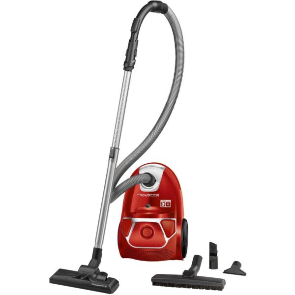 Aspirator cu sac Rowenta Compact Power Parquet RO3953EA, 3 L, 750 W, Sac Hygiene+, Compact Power, Tub telescopic din metal, 75dB - Cod produs: 140154