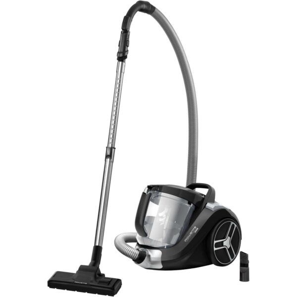 Aspirator fara sac Rowenta Compact Power XXL RO4825EA, 550 W, 2.5 L, 22 kWh/an, Tub telescopic, Perie easybrush, Sistem Clean Express, Raza de operare 8.8 m, Negru - Cod produs: 140862