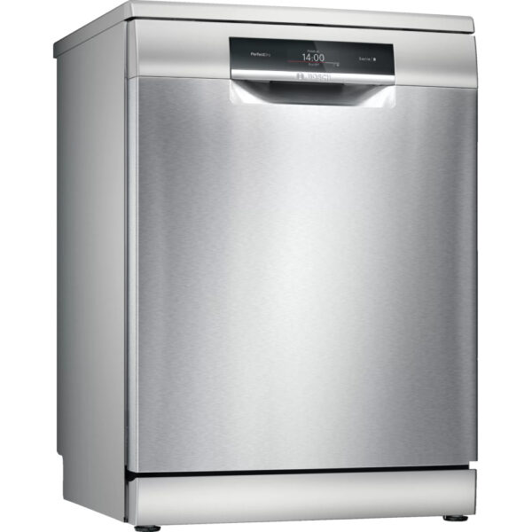 Masina de spalat vase Bosch SMS8YCI03E, 14 seturi, 8 programe, Dossage Assist, AquaSensor, Cos Max Flex Pro, Sistem Rackmatic triplu, Program Inteligent, Argintiu, Clasa B - Cod produs: 150133