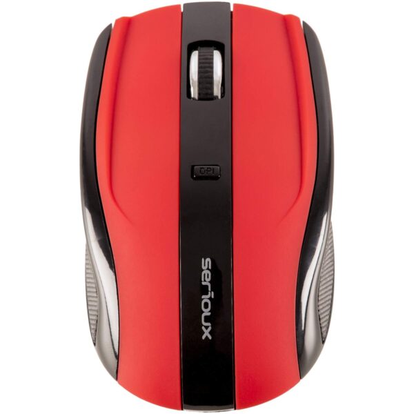 Mouse wireless Serioux Rainbow 400, USB, Rosu - Cod produs: 110963