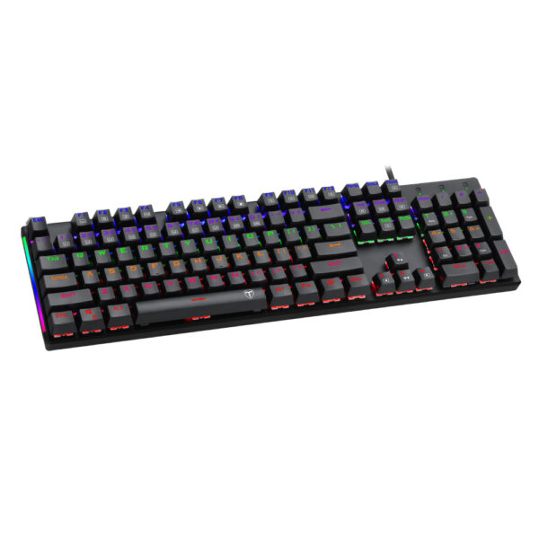 Tastatura gaming mecanica T-DAGGER Naxos T-TGK310, Iluminare rainbow, Negru - Cod produs: 149783