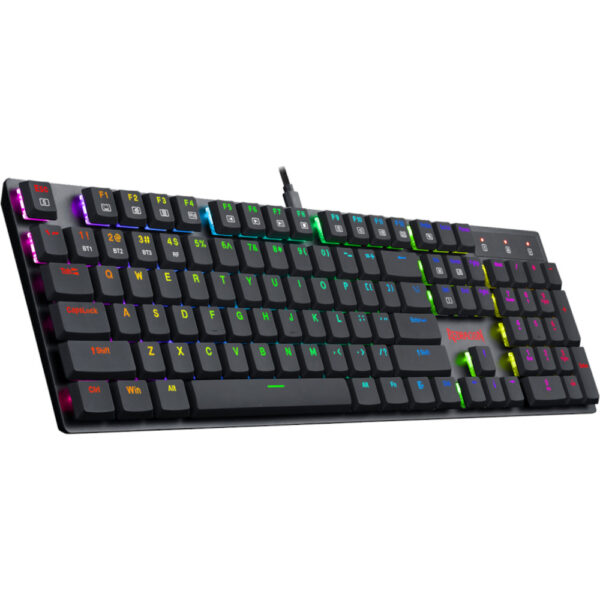 Tastatura gaming Redragon K535, Wireless, Iluminare RGB, Mecanica, Negru - Cod produs: 150241