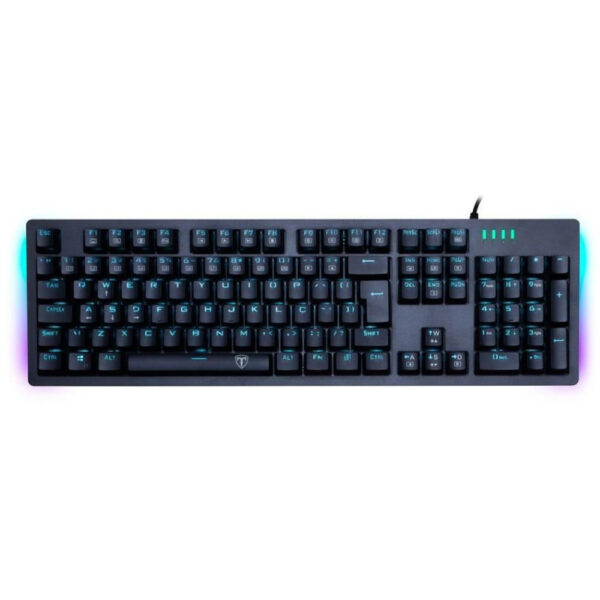 Tastatura gaming T-Dagger Bermuda, Iluminare Ice-Blue, Mecanica, Negru - Cod produs: 150787