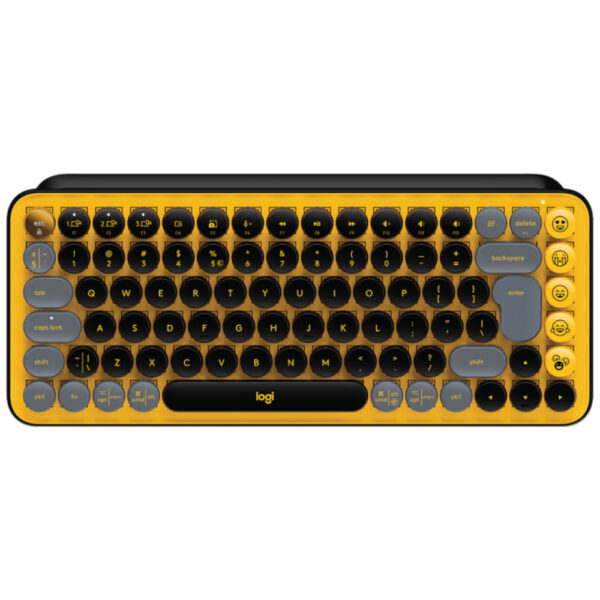 Tastatura mecanica Logitech Pop Keys Blast, Wireless, Bluetooth, Galben - Cod produs: 151478