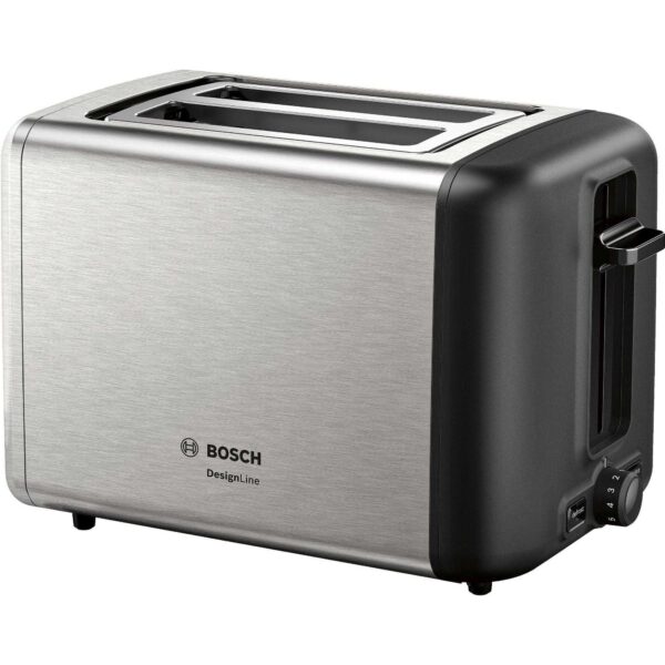 Prajitor de paine Bosch TAT3P420, 970 W, 2 felii, Argintiu/Negru - Cod produs: 139355