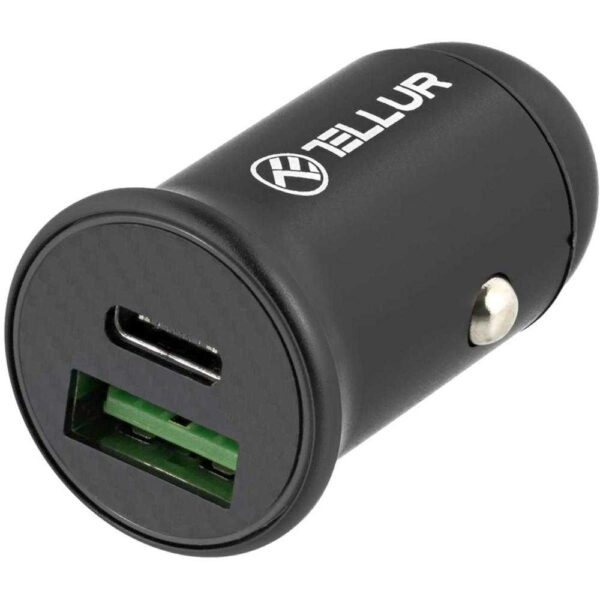 Incarcator auto Tellur TLL151251, USB, Type C, Negru - Cod produs: 144303