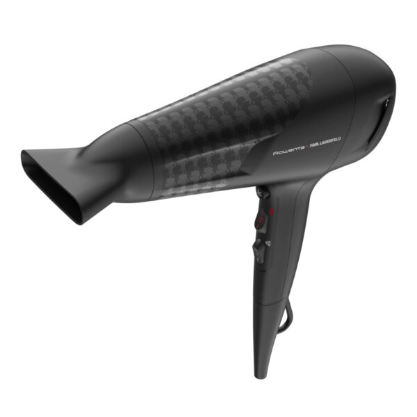 Uscator de par Studio Dry Rowenta x Karl Lagerfeld CV581LF0, 2100 W, Tehnologie Effiwatts, 3 trepte de temperatura, Tehnologie Thermo Control, Negru - Cod produs: 152425