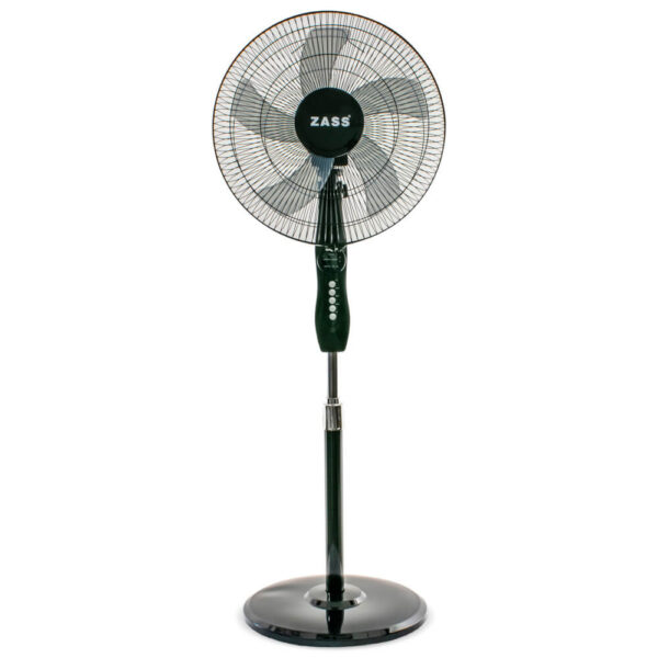 Ventilator cu picior Zass ZFTR 1615, 45 W, Timer, 3 viteze, Programator pana la 7,5 ore, Oscilatie 90º, Silentios, Telecomanda, Negru - Cod produs: 151930