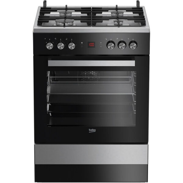 Aragaz mixt Beko FSM62530DXMS, Cuptor electric, Grill, 4 arzatoare - Cod produs: 124627