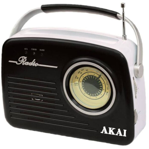 Radio portabil Akai APR-11B, USB, Card SD, Negru - Cod produs: 133598