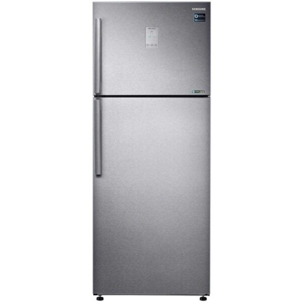 Frigider cu doua usi Samsung RT43K6335SL/EO, 440 l, PowerCool, Twin Cooling Plus, Auto Ice Maker, Zgomot 40dB, Clasa F (clasificare energetica veche Clasa A++), H 178.5 cm, Argintiu - Cod produs: 140387