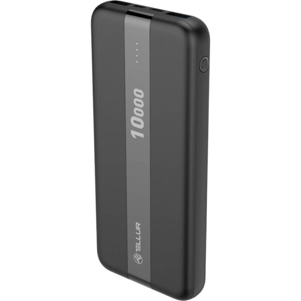 Acumulator extern Tellur PBC103, 10000 mAh, 2 x USB + Type-C + MicroUSB, Negru - Cod produs: 153181