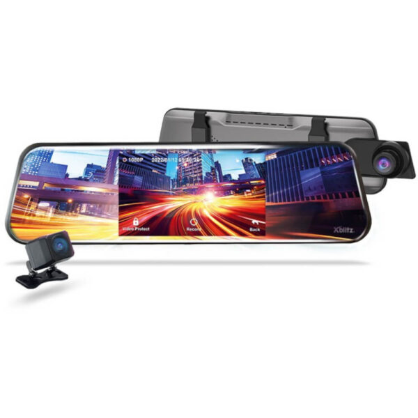 Camera auto Xblitz Dual fata/spate, Full HD, Oglinda LCD tactil, Negru - Cod produs: 153314