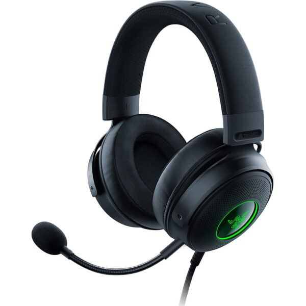 Casti gaming cu microfon Razer Kraken V3, Razer Chroma RGB, Driver TriForce Titanium, Negru - Cod produs: 151114