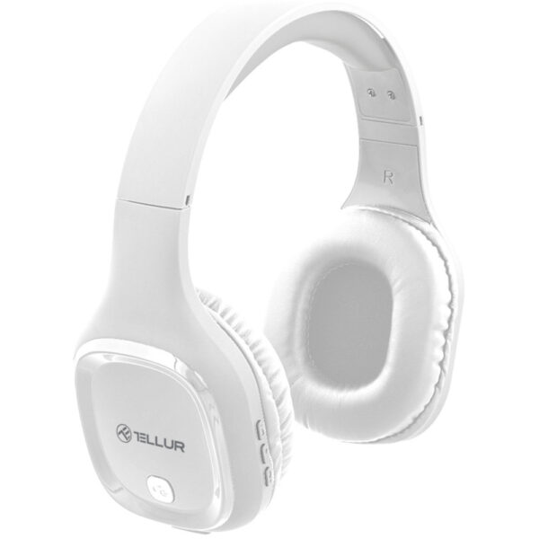 Casti Over-Ear Tellur Pulse, Bluetooth, Microfon, Alb - Cod produs: 152843