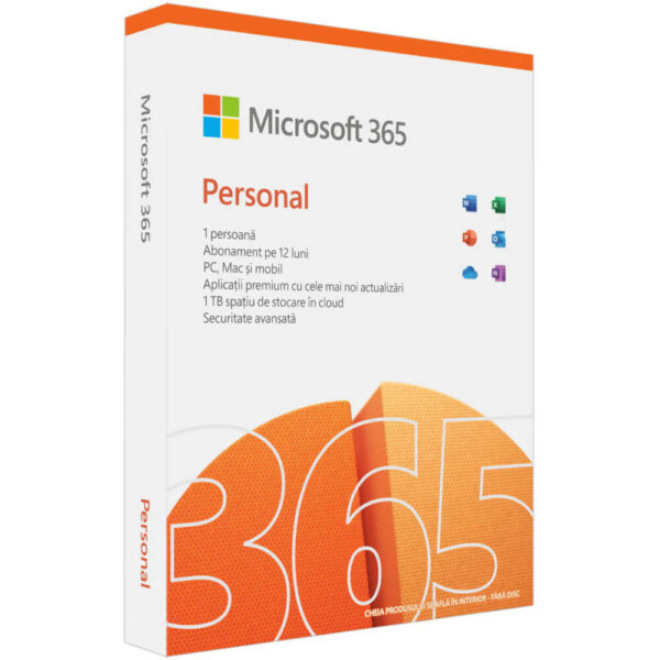 Office Microsoft M365 Personal, Engleza, licenta 1 an, 1 utilizator, retail - Cod produs: 152801