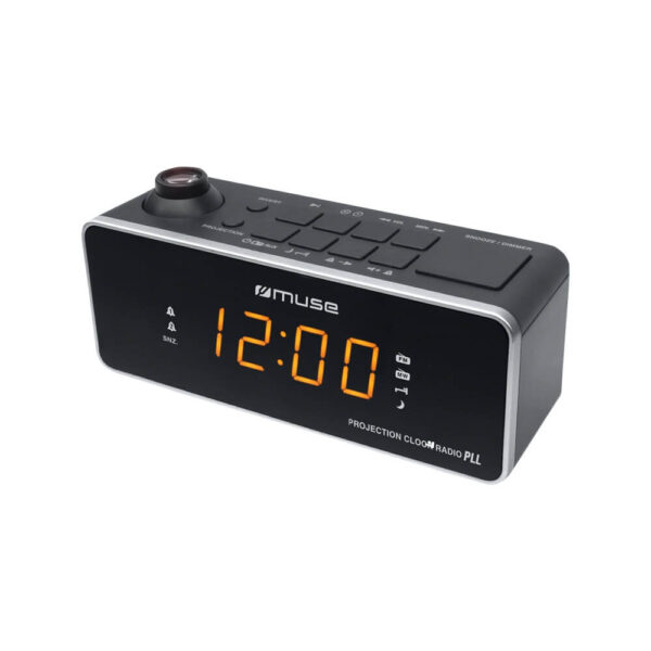 Radio cu ceas cu proiectie Muse M-188 P, Dual Alarm, LED, AUX, Negru - Cod produs: 133414