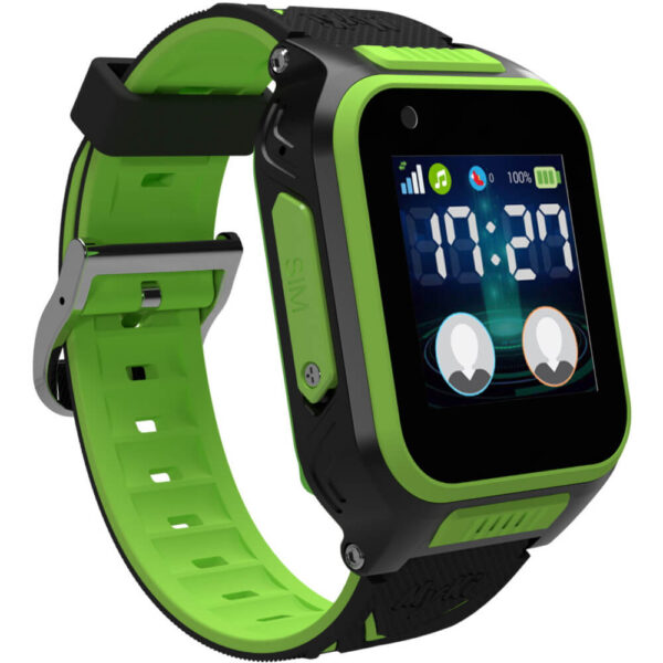 Smartwatch pentru copii MyKi 4 LTE, Protectie la apa IP67, GPS, Wi-Fi, Negru/Verde - Cod produs: 152932