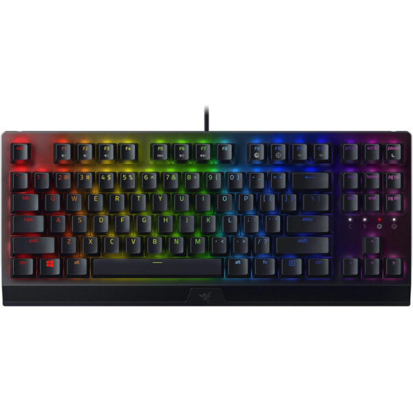Tastatura Gaming mecanica Razer BlackWidow V3 Tenkeyless, Chroma RGB, Switch Razer Green, US Layout, Negru - Cod produs: 151148