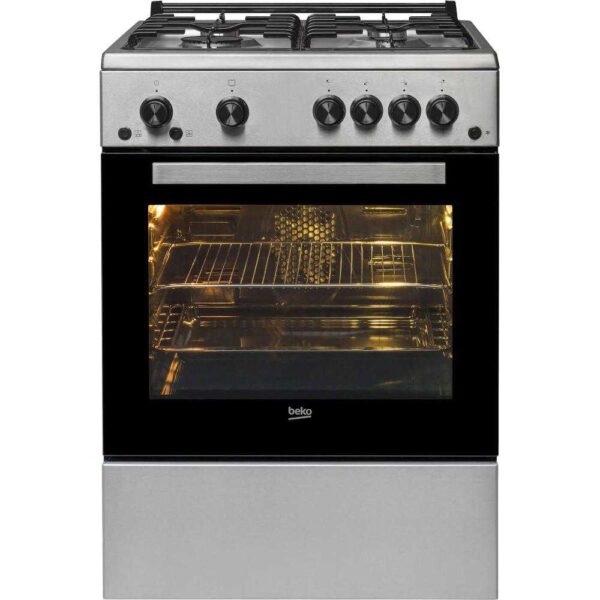 Aragaz pe Gaz Beko FSHT62111GX, Rotisor, Grill, 4 arzatoare - Cod produs: 117041