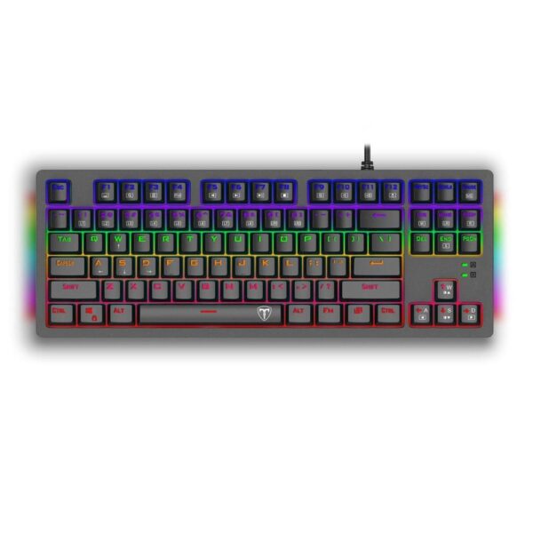 Tastatura gaming mecanica T-Dagger Bali, Switch-uri albastre, Iluminare Rainbow, Negru - Cod produs: 138435