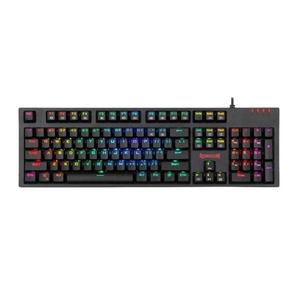 Tastatura gaming mecanica Redragon Amsa Pro, Switch-uri albastre, Iluminare RGB, Negru - Cod produs: 139613