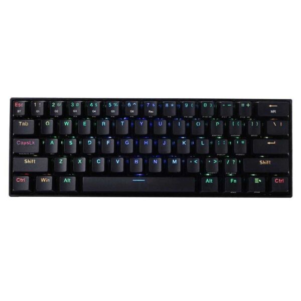 Tastatura gaming mecanica Redragon Draconic, Bluetooth, Iluminare RGB, Negru - Cod produs: 139647