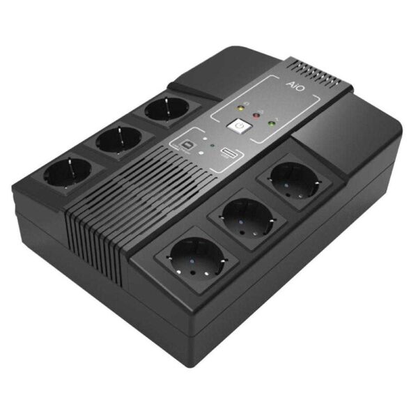 UPS Kstar AIO 600VA, Full Schuko, 600VA/360W, USB, RJ11, Line-interactive - Cod produs: 145096