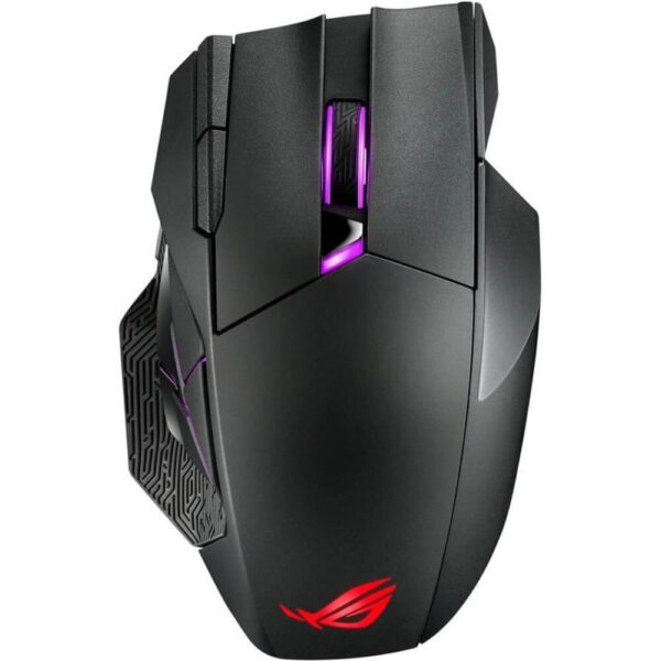 Mouse wireless si cu fir gaming ASUS ROG Spatha X, USB, Iluminare RGB, 19000 DPI, Negru - Cod produs: 150209