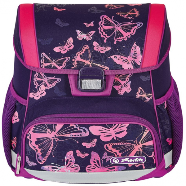 Ghiozdan neechipat Loop, dimensiune 37 x 31 x 22 cm, motiv  Butterflies - Cod produs: 153399