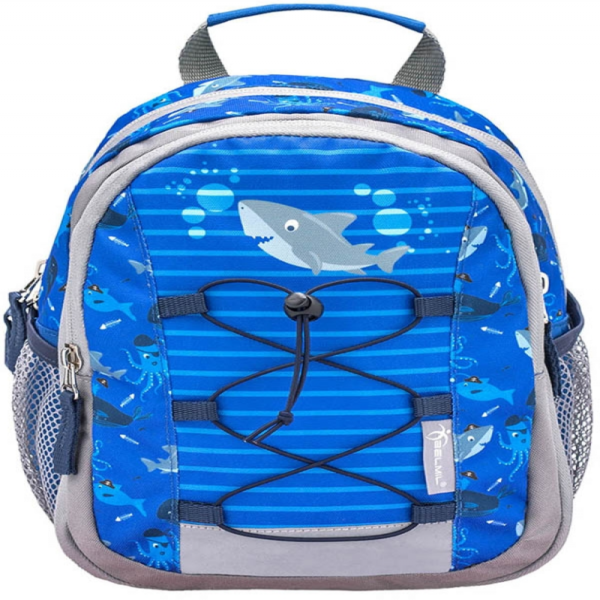 Rucsac Mini Kiddy, dimensiune 23 x 20 x 9 + 6 cm, motiv Little Shark - Cod produs: 153692