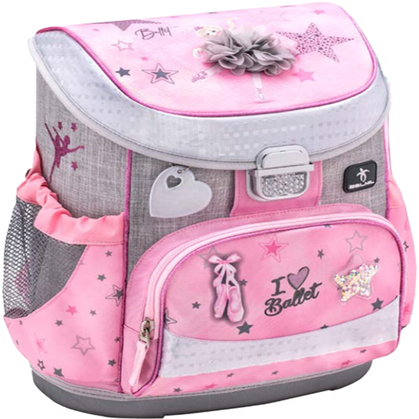 Ghiozdan neechipat Mini-Fit, dimensiune 36 x 28 x 19 cm, motiv Ballet Light Pink - Cod produs: 153634