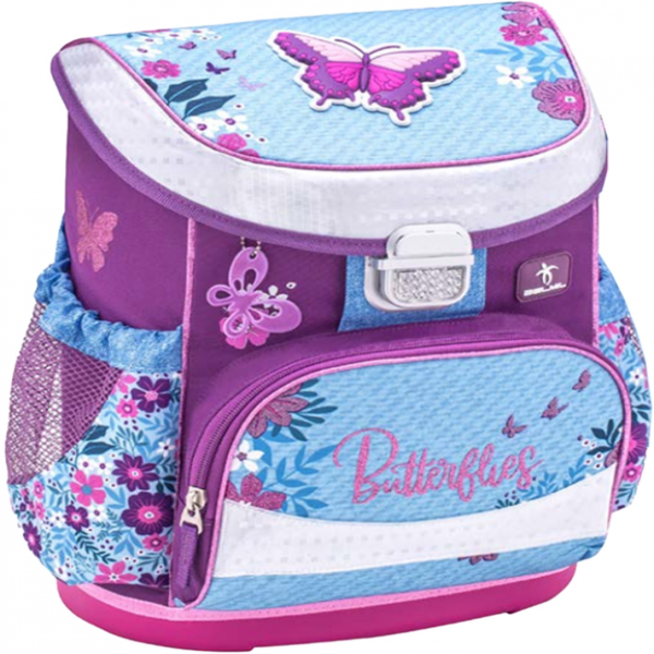 Ghiozdan neechipat Mini-Fit, dimensiune 36 x 28 x 19 cm, motiv Jeans Butterfly - Cod produs: 153638